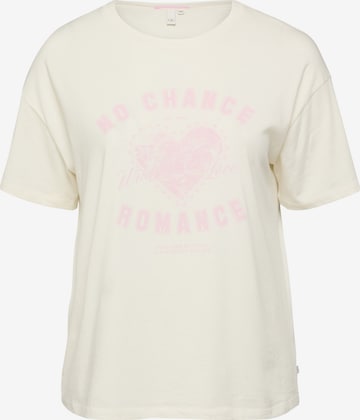 T-shirt QS en beige : devant