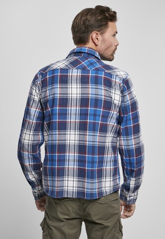 Brandit Regular fit Button Up Shirt in Blue