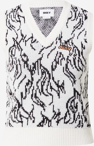 Obey Sweater in White: front