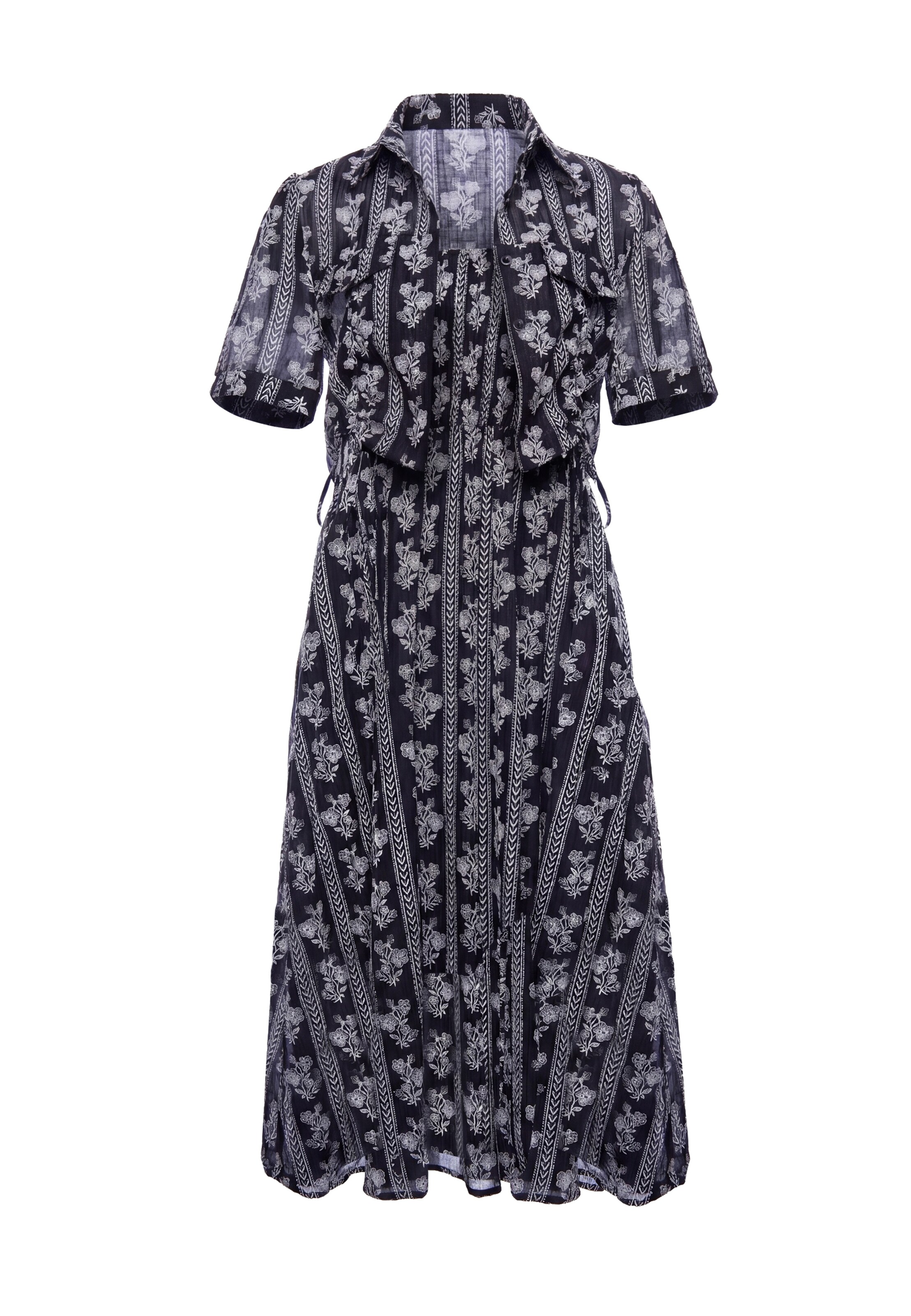 Usha - Vestido em preto: frente