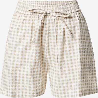 Gina Tricot Pantalon en beige / blanc, Vue avec produit