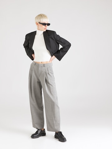 DRYKORN Loose fit Pleat-Front Pants 'INK' in Grey