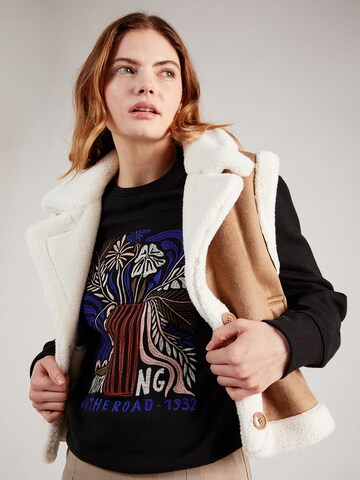 MUSTANG Sweatshirt 'BEA' in Zwart