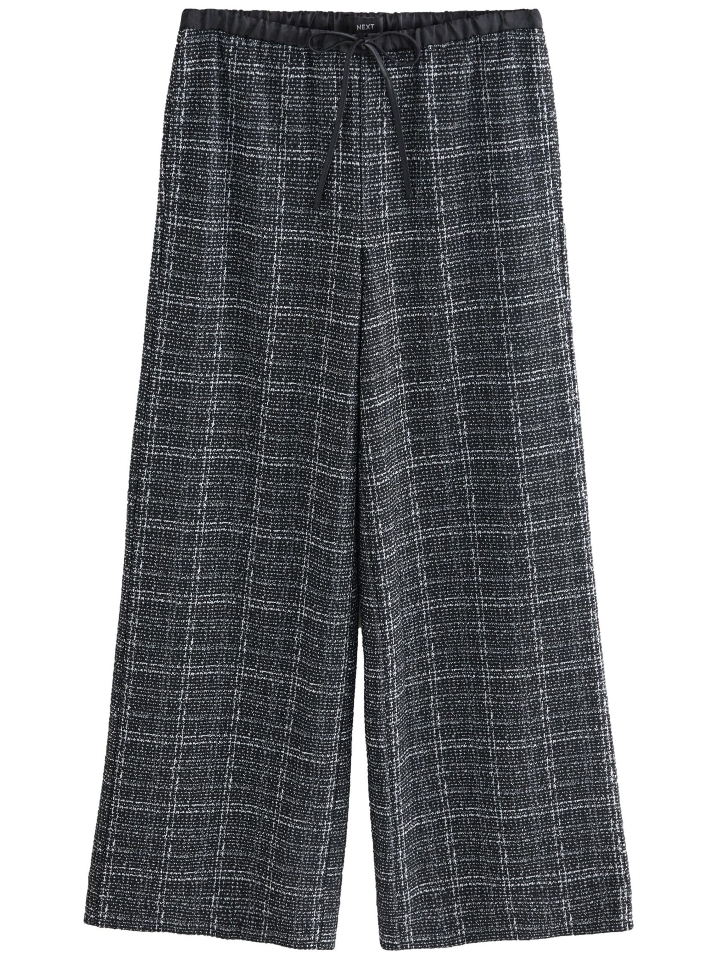 Next Wide leg Trousers in Black: front