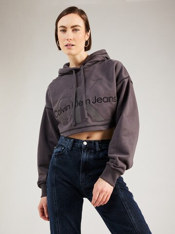 Calvin Klein Jeans - Sweatshirt 'HERO' em cinzento: frente