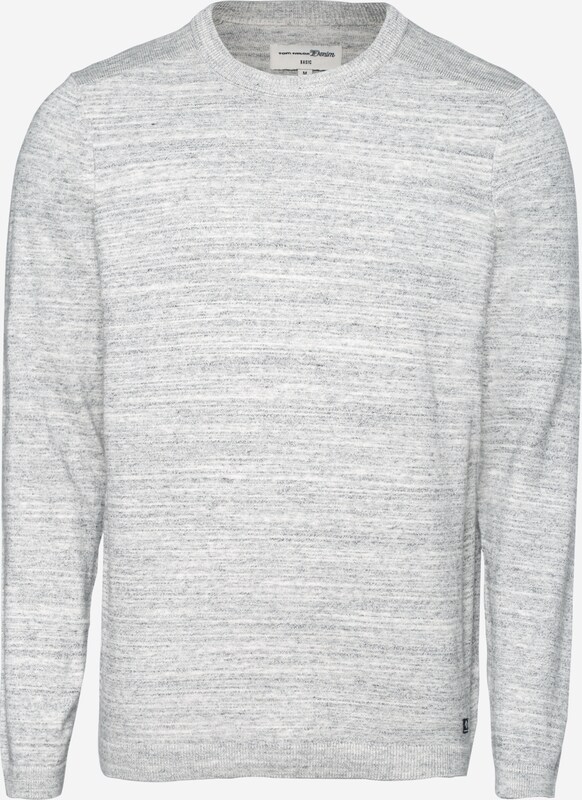 TOM TAILOR DENIM Trui in Lichtgrijs | ABOUT YOU Lichtgrijze trui ronde hals jersey regular fit Tom Tailor