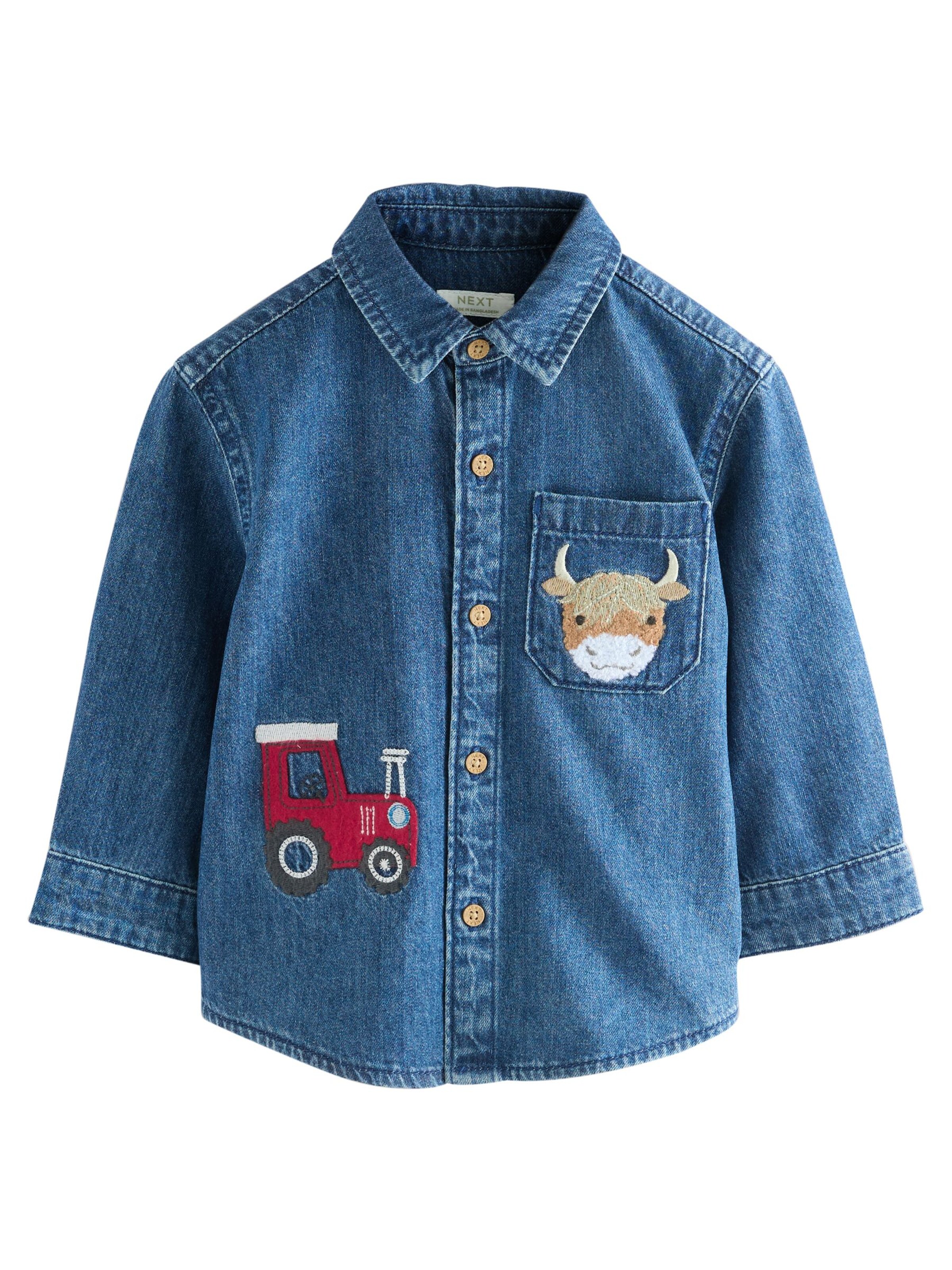 Tricou de la Next pe albastru: față