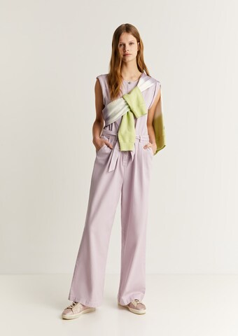 Scalpers Dungarees in Purple: front