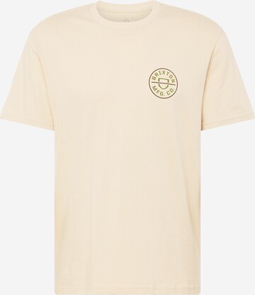 Brixton T-Shirt 'CREST' in Beige: predná strana