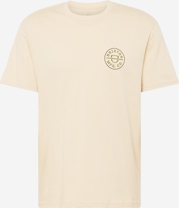 T-Shirt 'CREST' Brixton en beige : devant