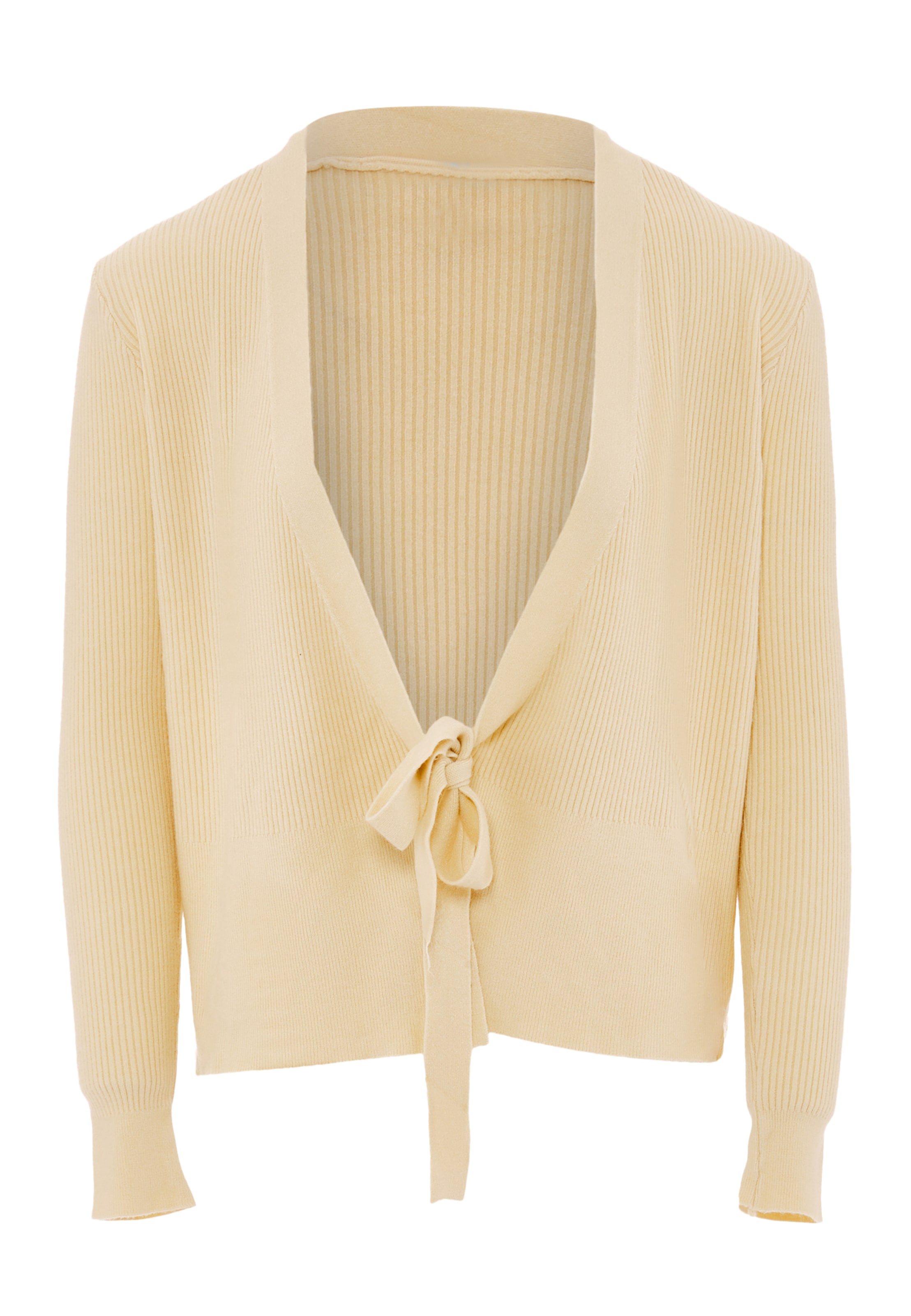 YASANNA - Casaco de malha em bege: frente