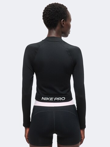Bluză cu fermoar sport 'Nike Pro' de la NIKE pe negru
