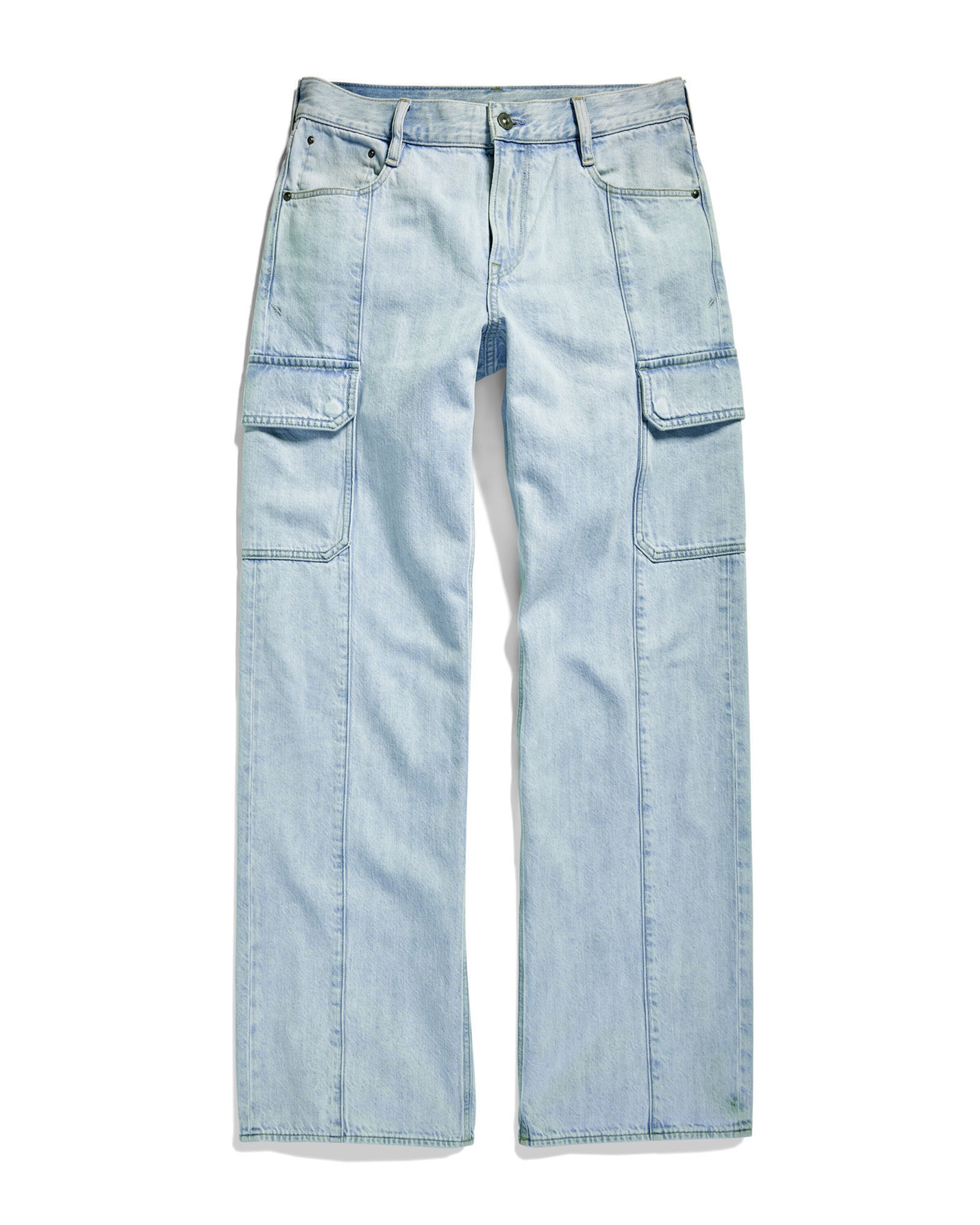 G-STAR Zvonové kalhoty Džíny s kapsami 'Judee' – modrá: přední strana