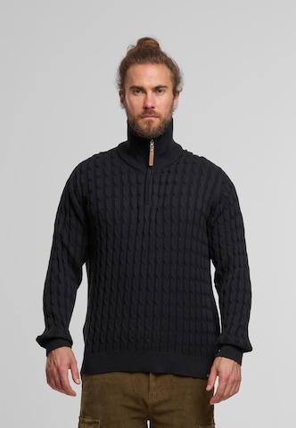 Pull-over 'Rufus' INDICODE JEANS en noir : devant