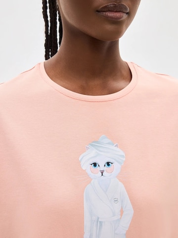 T-shirt 'Spa Cat' Cat e Lolette en orange