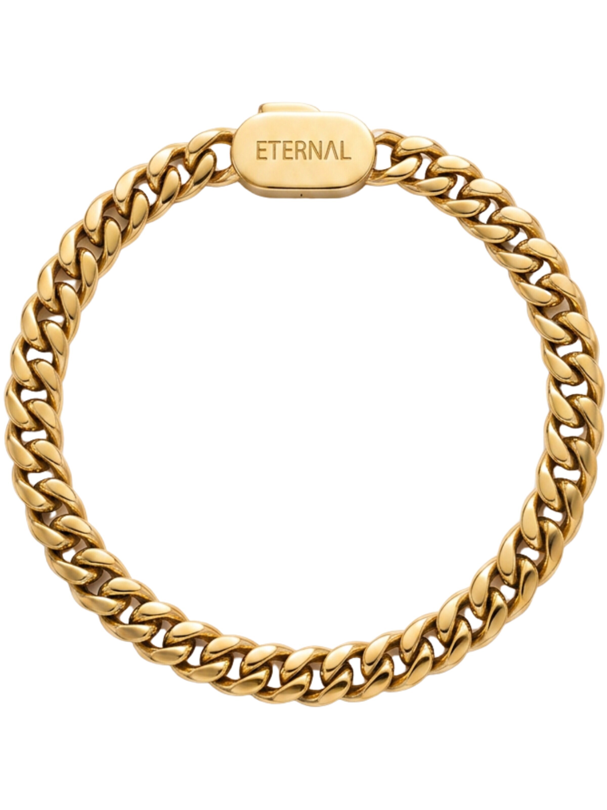 Eternal Armband 'Cuban Link' in Goud: voorkant
