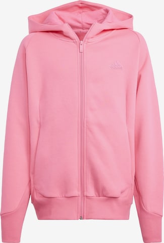 ADIDAS PERFORMANCE Athletic Zip-Up Hoodie 'Z.N.E.' in Pink: front