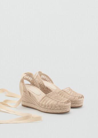 MANGO Sandals 'Pipa' in Beige