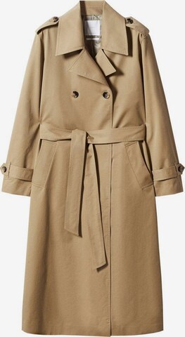 MANGO Between-Seasons Coat 'Angela' in Brown: front