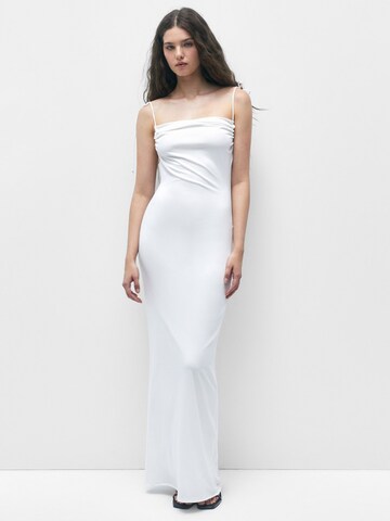 Pull&Bear Kleid in Weiß: Vorderseite