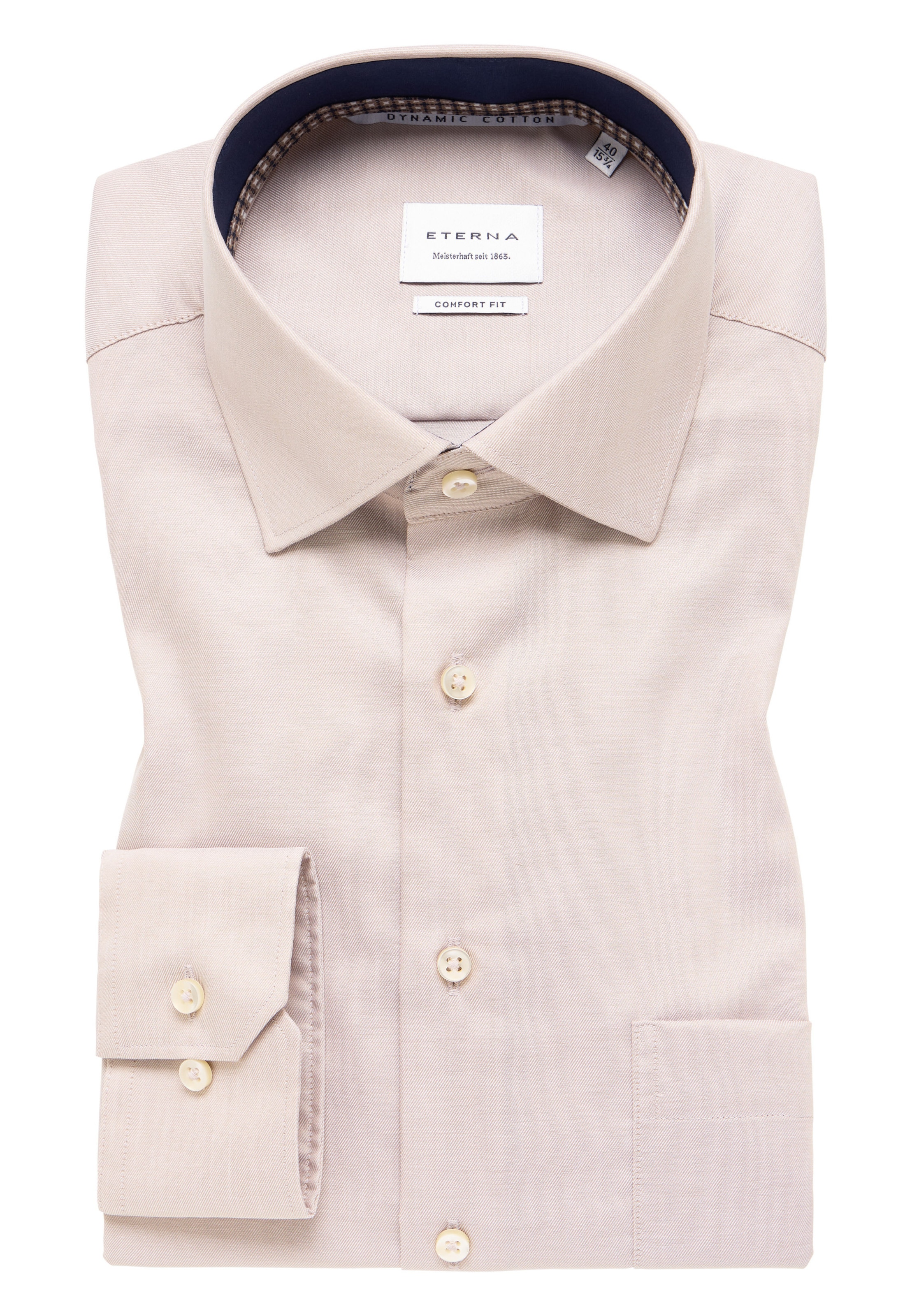 ETERNA Comfort Fit Hemd in Beige