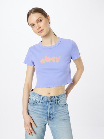 Obey T-shirt i lila: framsida