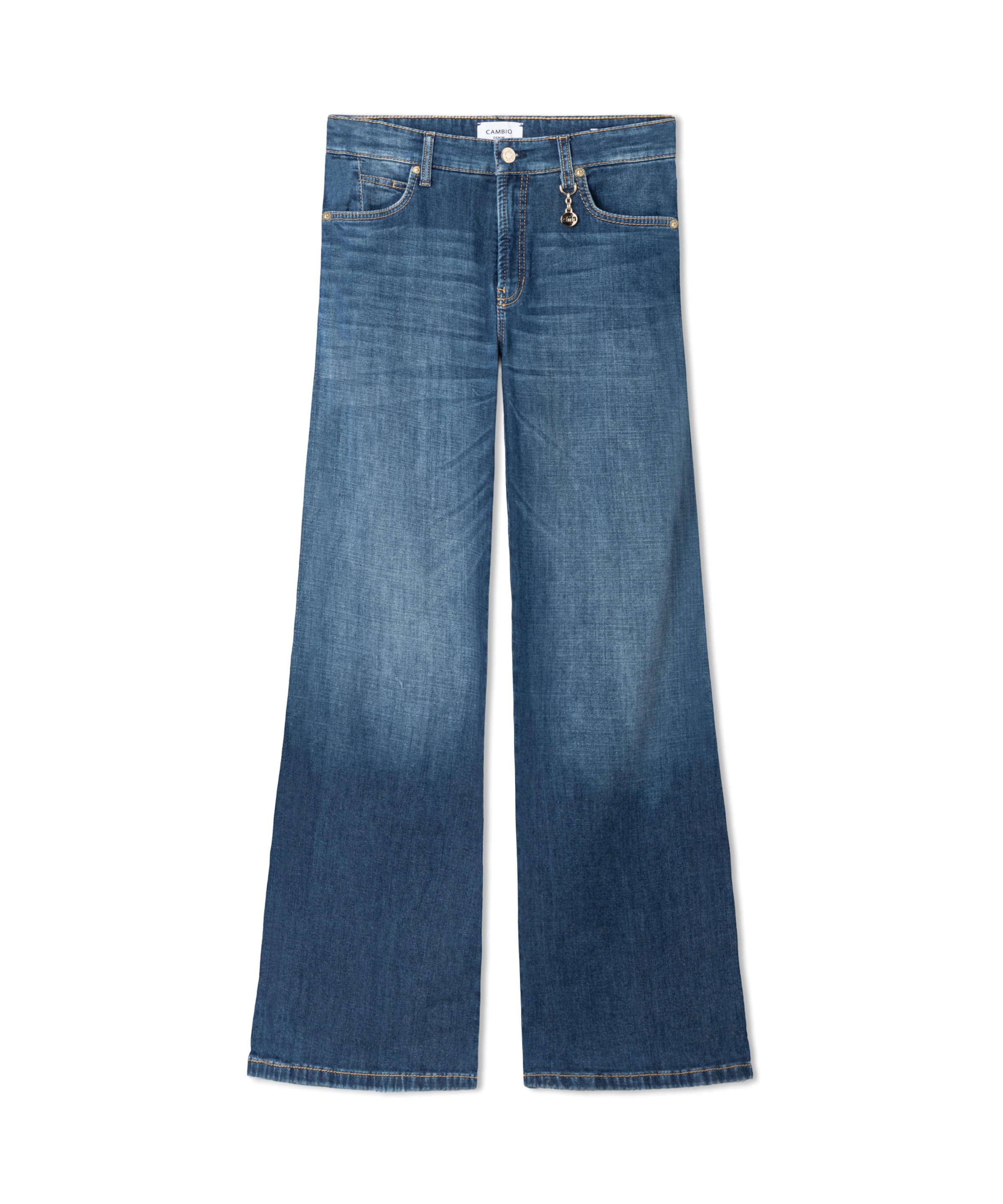 Cambio Wide Leg Jeans  'Aimee' in Blau: Vorderseite