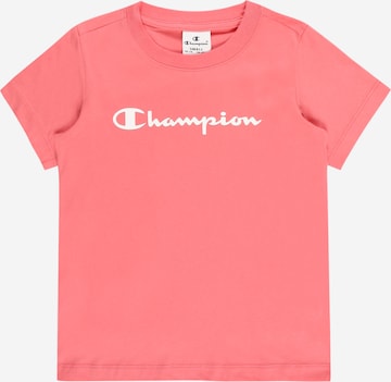 T-Shirt Champion en rose : devant