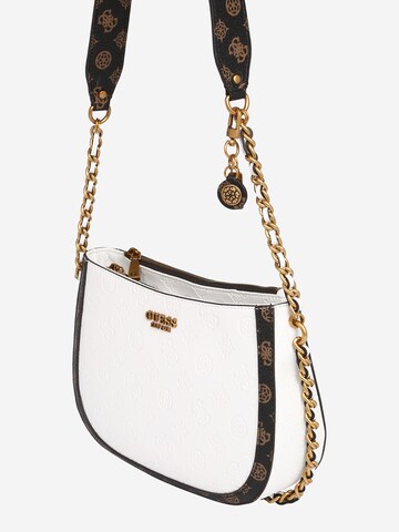 GUESS - Mala de ombro 'ABEY' em branco