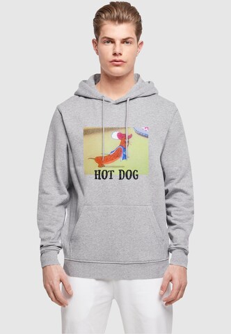 Sweat-shirt 'Tom and Jerry - Hot Dog' ABSOLUTE CULT en gris : devant