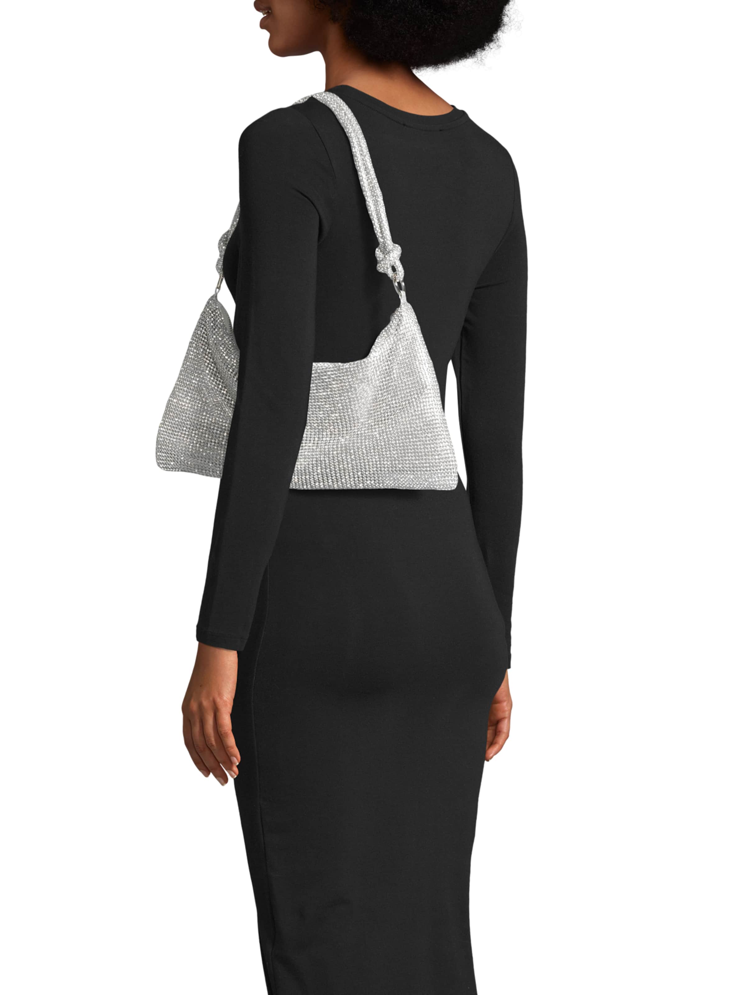 Geantă de umăr 'Crystal Vibes' de la SUI AVA pe argintiu