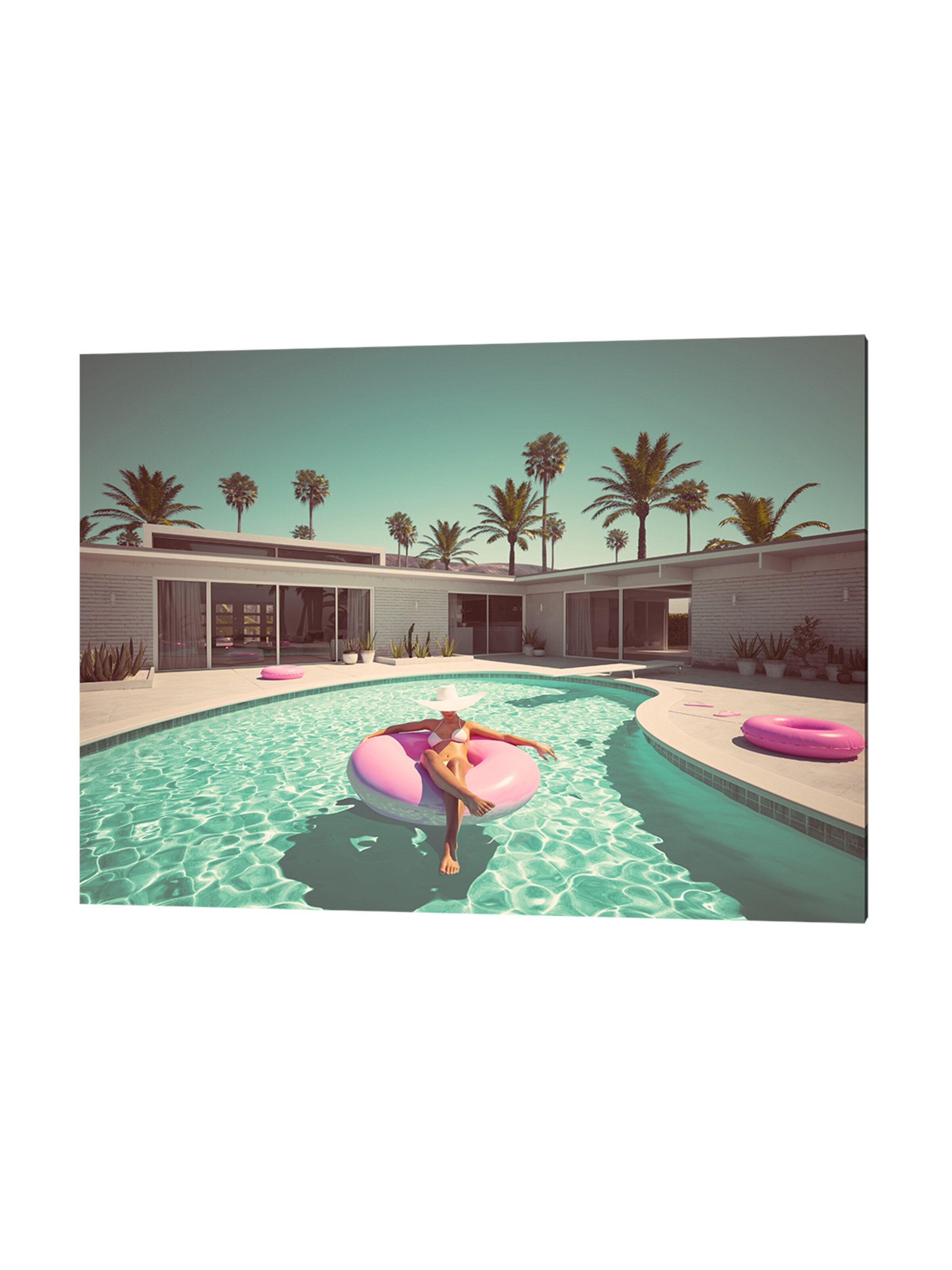 Liv Corday Bild  'Relax in Pink' in Grau: Vorderseite