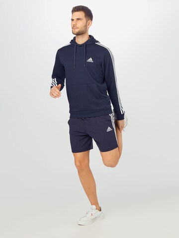 ADIDAS SPORTSWEAR Regular Workout Pants 'Aeroready Essentials 3-Stripes' in Blue