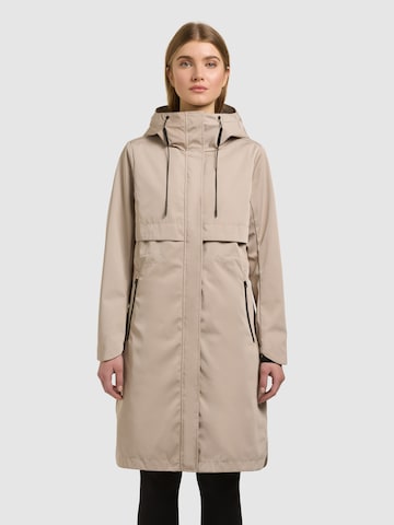 khujo Between-seasons coat 'Mmanao2' in Beige: front