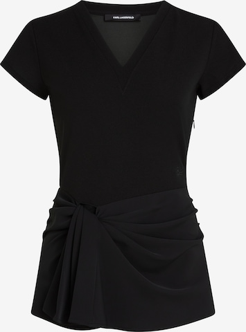 melns Karl Lagerfeld T-Krekls: no priekšpuses