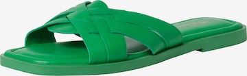 Tamaris Mules in Green: front