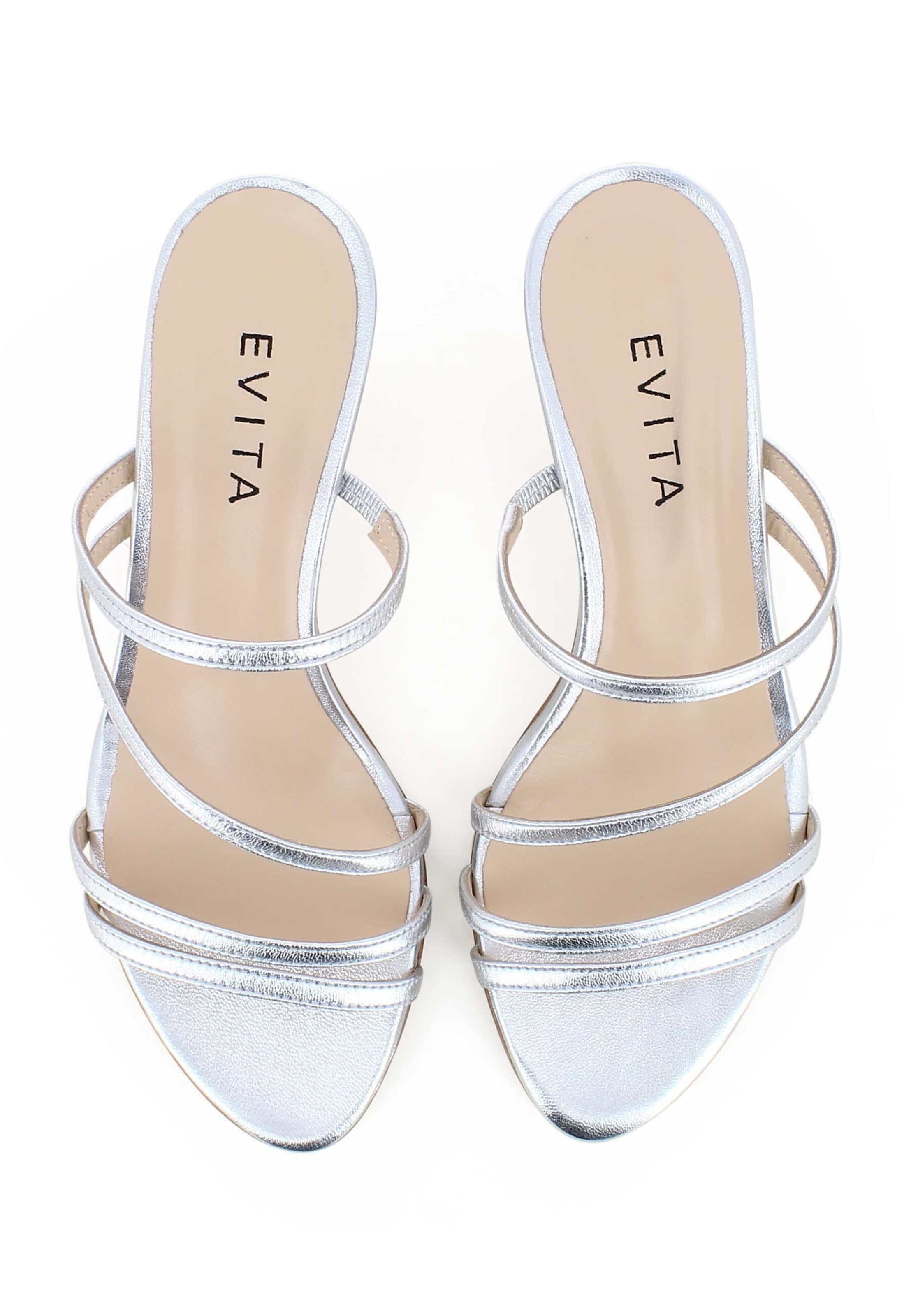 EVITA Strap sandal 'TUANA' in Silver