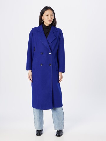 Warehouse Ανοιξιάτικο και φθινοπωρινό παλτό σε μπλε: μπροστά