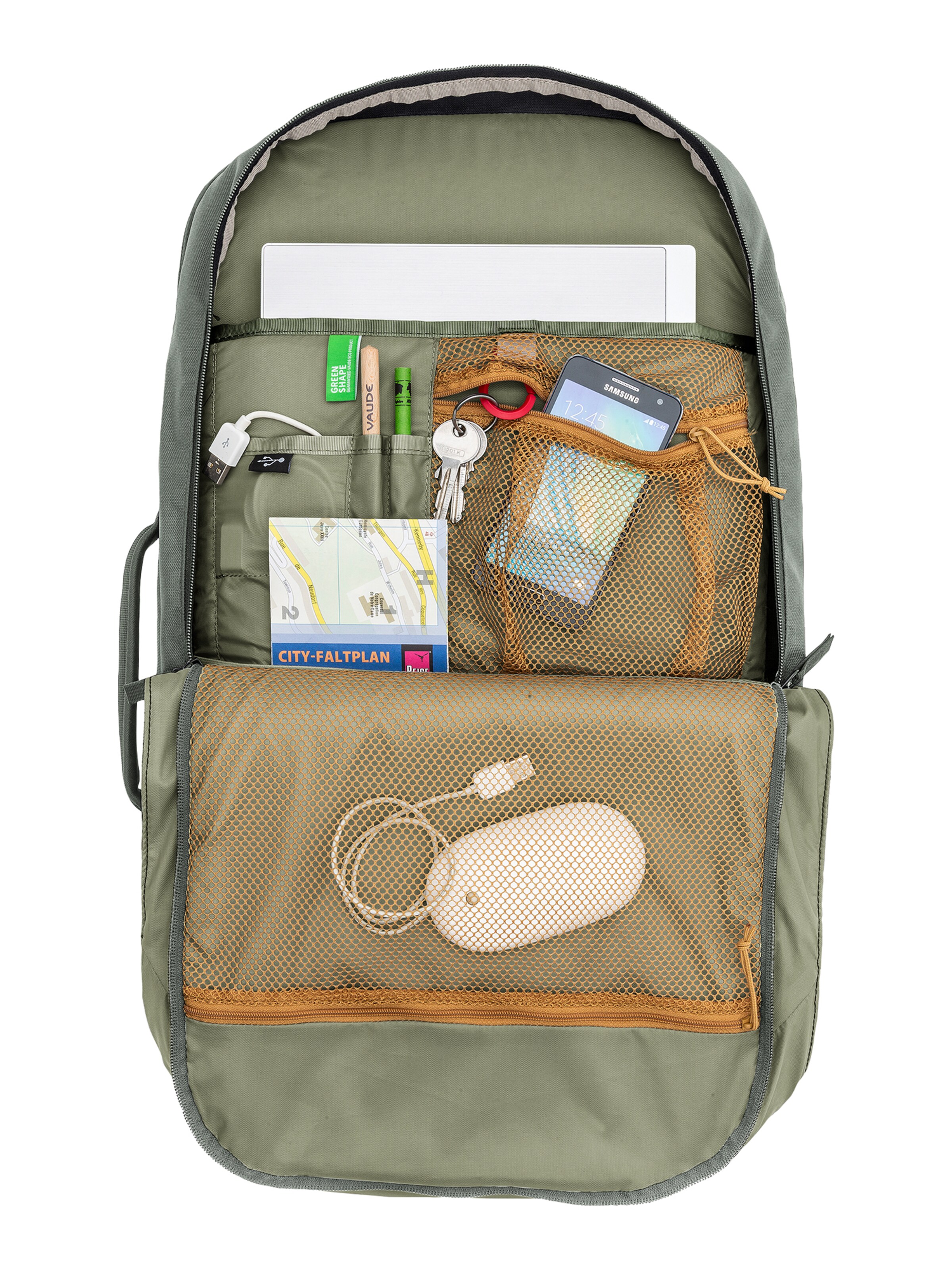 VAUDE Sports backpack 'Mundo Carry-On' in Green