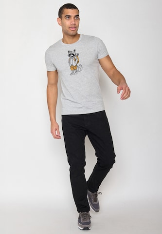 Maglietta 'Animal Raccoon Hike' di GREENBOMB in grigio