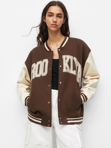 Pull&Bear Between-season jacket in Brown: front