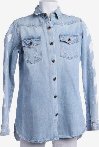 Off-White Button Up Shirt in M in Blue: front