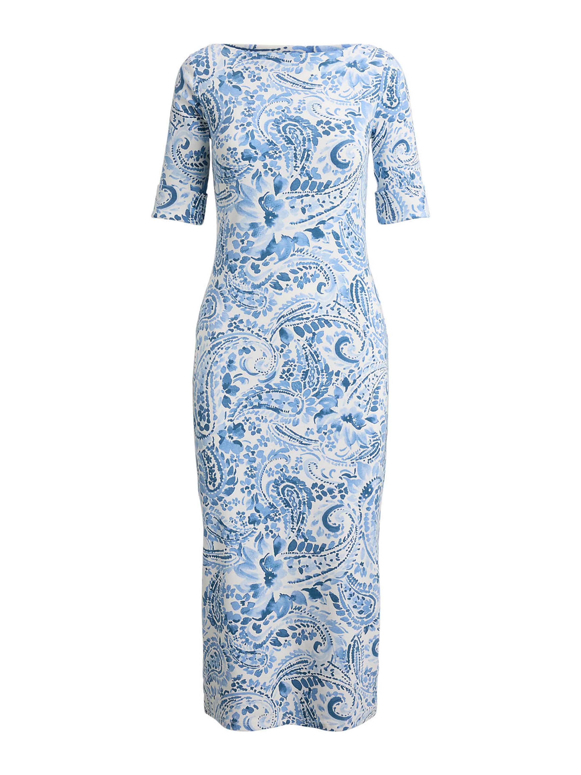 Robe Lauren Ralph Lauren en bleu : devant