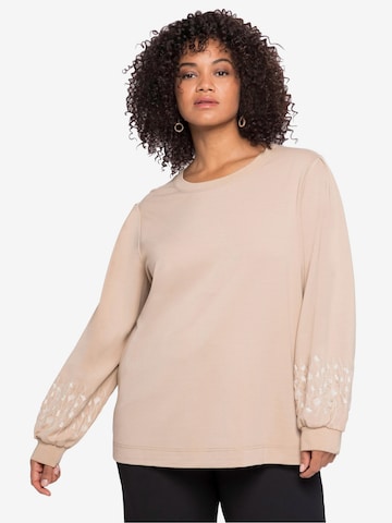 SHEEGO Sweatshirt in Beige: predná strana