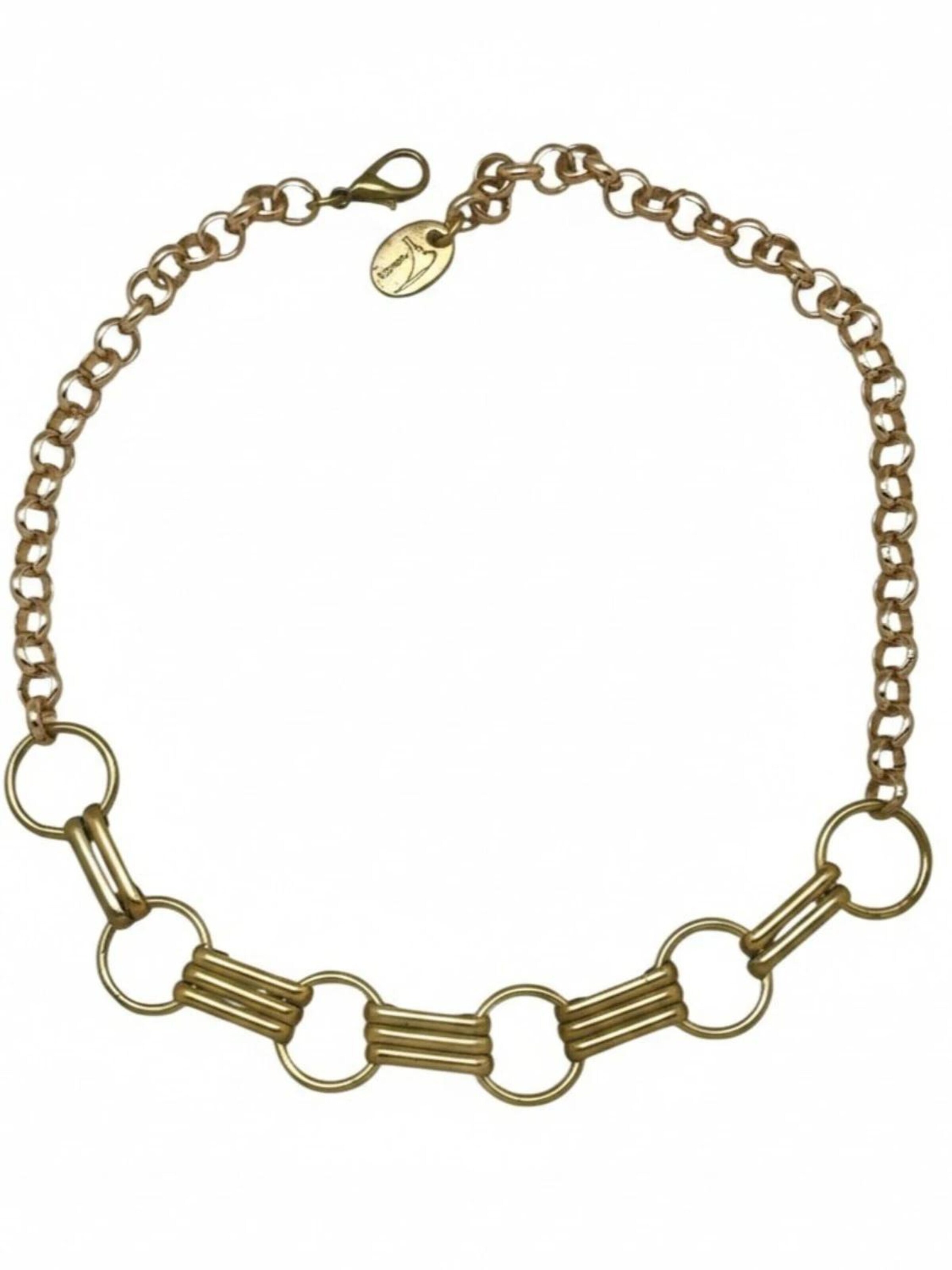 Collana 'Total For U choker in gold-brass' di Gloria Mago in oro: frontale