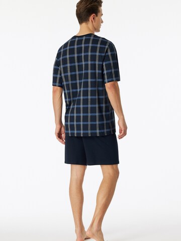 SCHIESSER Pyjama kort ' V-Ausschnitt - Comfort Nightwear ' in Blauw