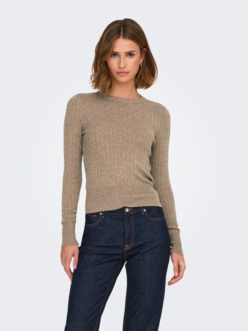 Pull-over 'ONLLea' ONLY en marron : devant