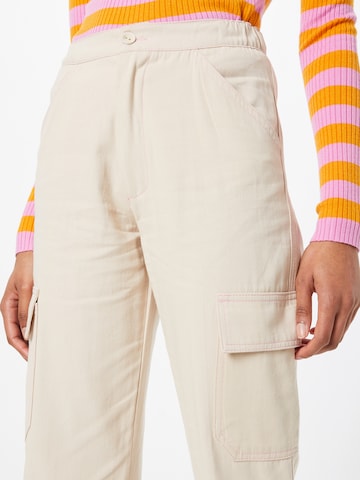 Vintage Supply Zúžený Kalhoty – béžová