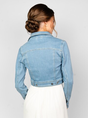 ANNIS WIESBADEN EST. 2021 Janker 'Premium Brautjacke (made in Europe) Jeansjacke mit Spitze & Bestickung' in Blue