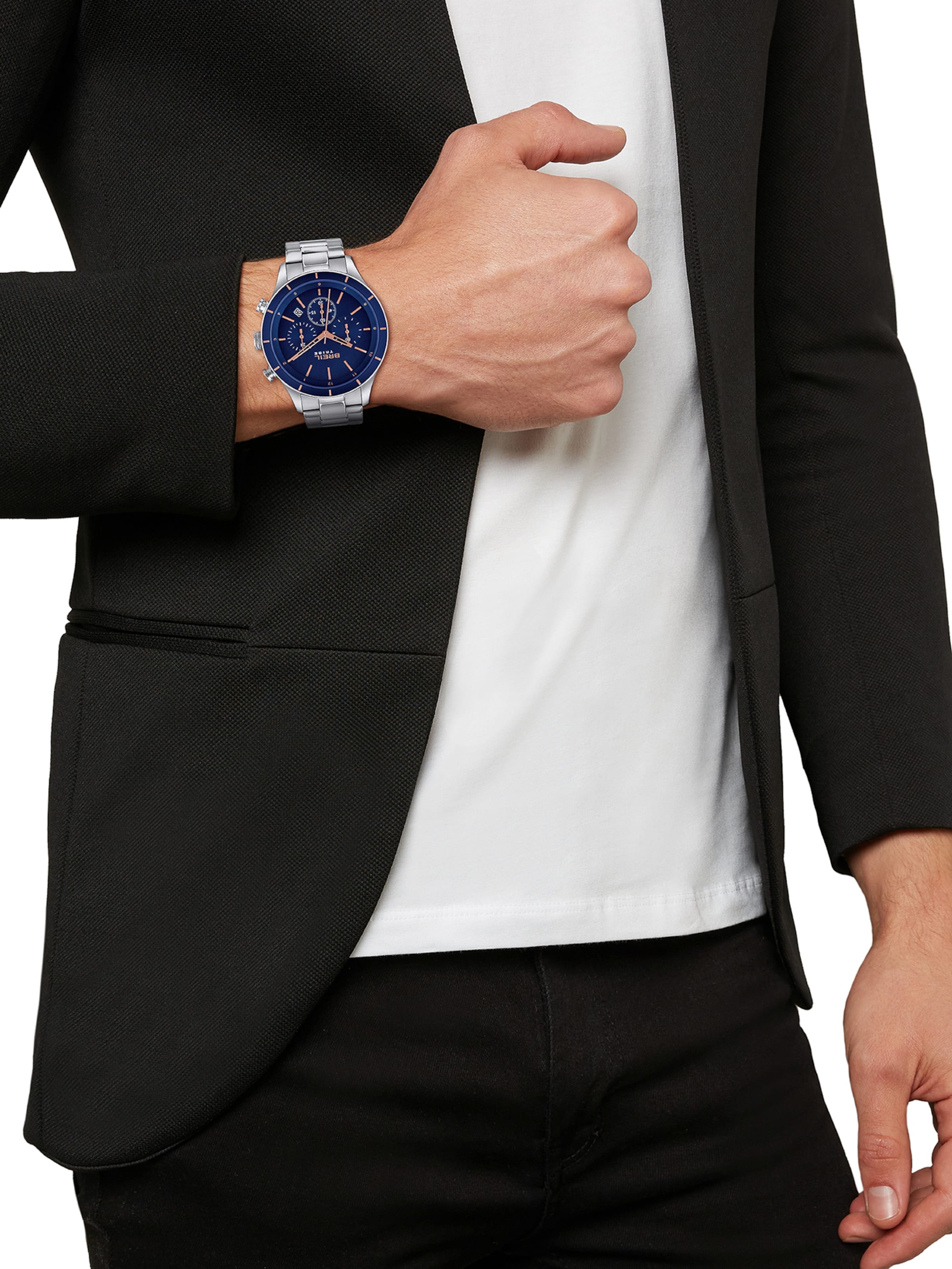 Breil Analog Watch 'Dude' in Silver: front